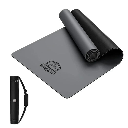 Large Yoga Mat 72"x30" - 5mm Thick PU Top & Rubber Bottom Non-Slip Wide